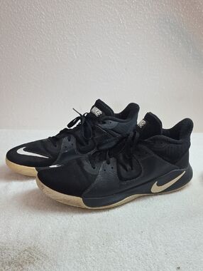 Nike Fly By Mid 2 Black/white Basketball Sneakers Mens 13 Leather Canvas In Guc